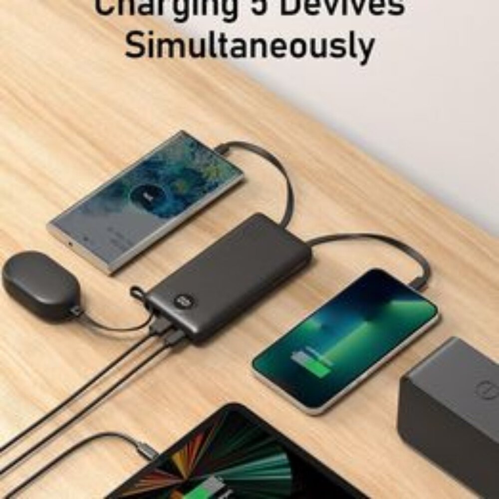 VEEKTOMX Portable Charger with Built-in Cables